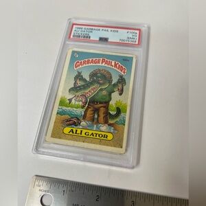 1986 Garbage Pail Kids Sticker Ali Gator 100a PSA Vg 3